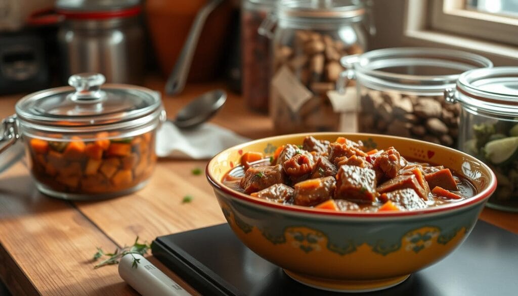 Storing and reheating beef stew