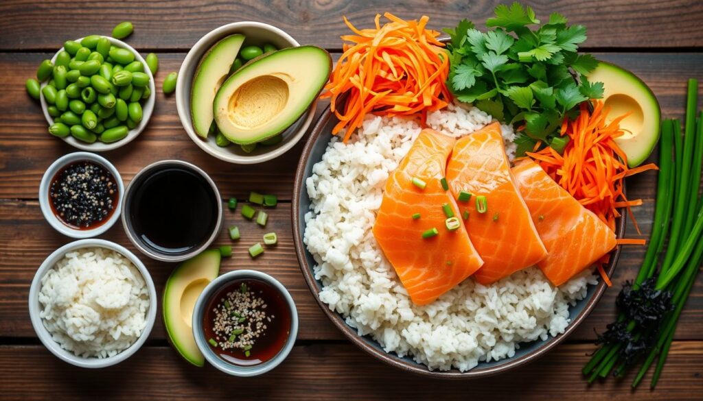 salmon rice bowl ingredients