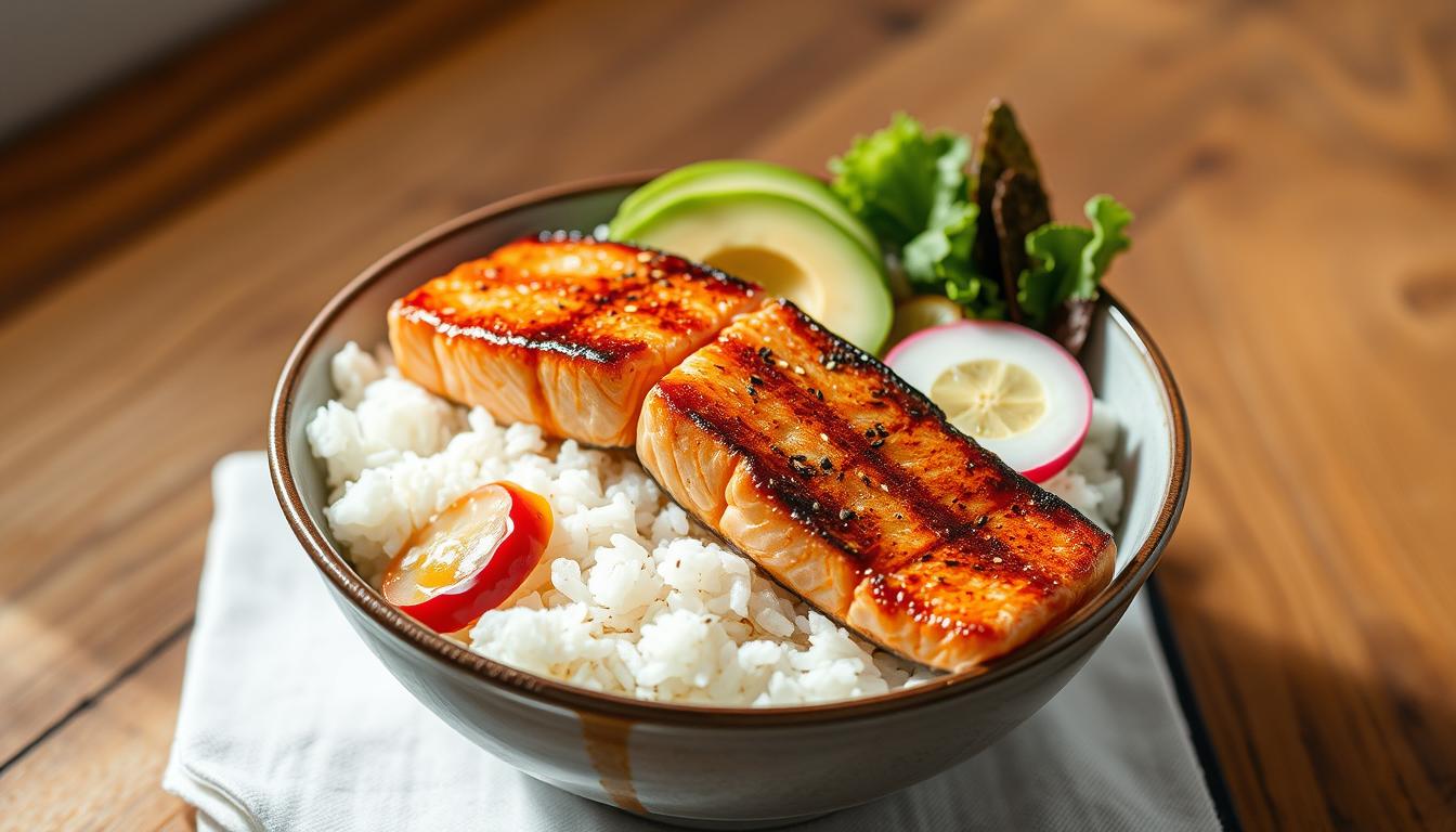 salmon rice bowl recipe