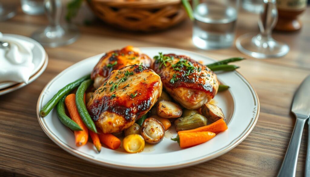 galena chicken dish presentation