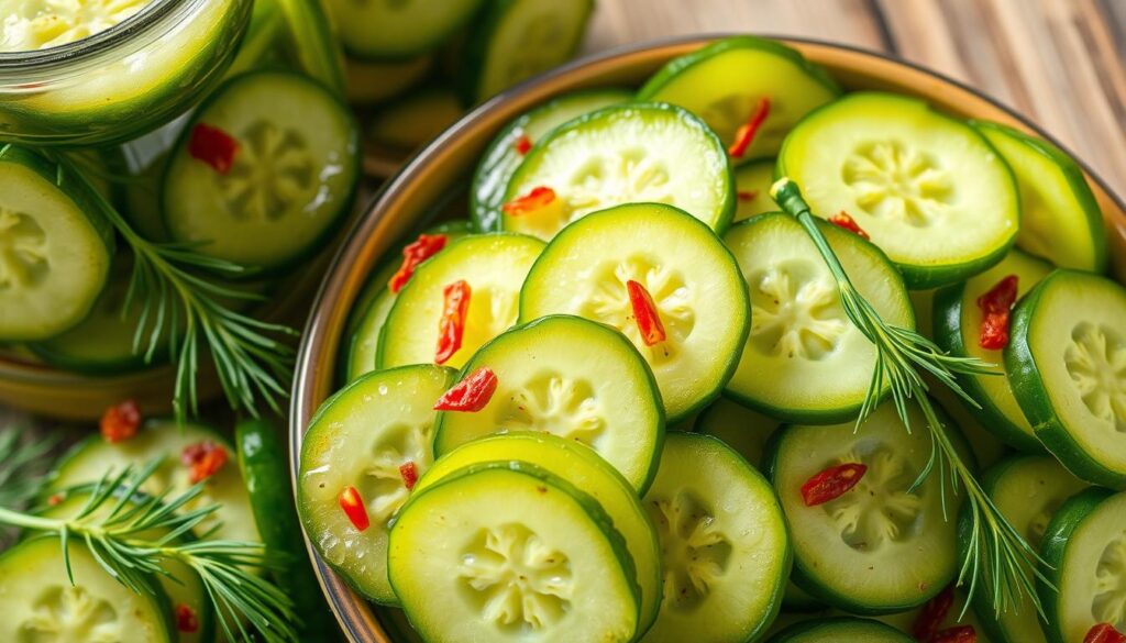 quick pickled cucumbers