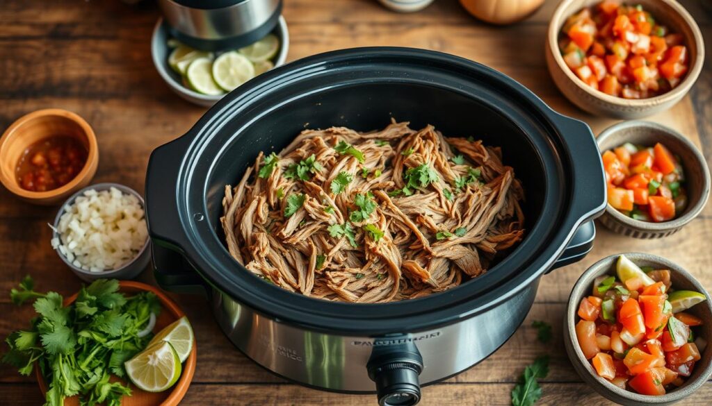 slow cooker pork tacos