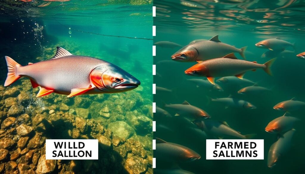 wild vs farmed salmon nutrition