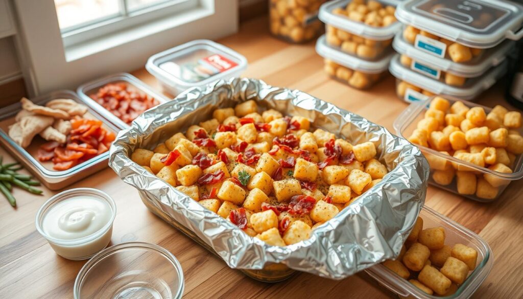 Chicken Bacon Ranch Tater Tot Casserole Storage