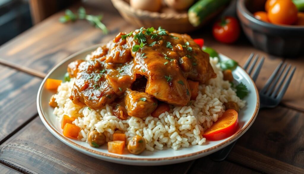 Smothered Chicken and Rice