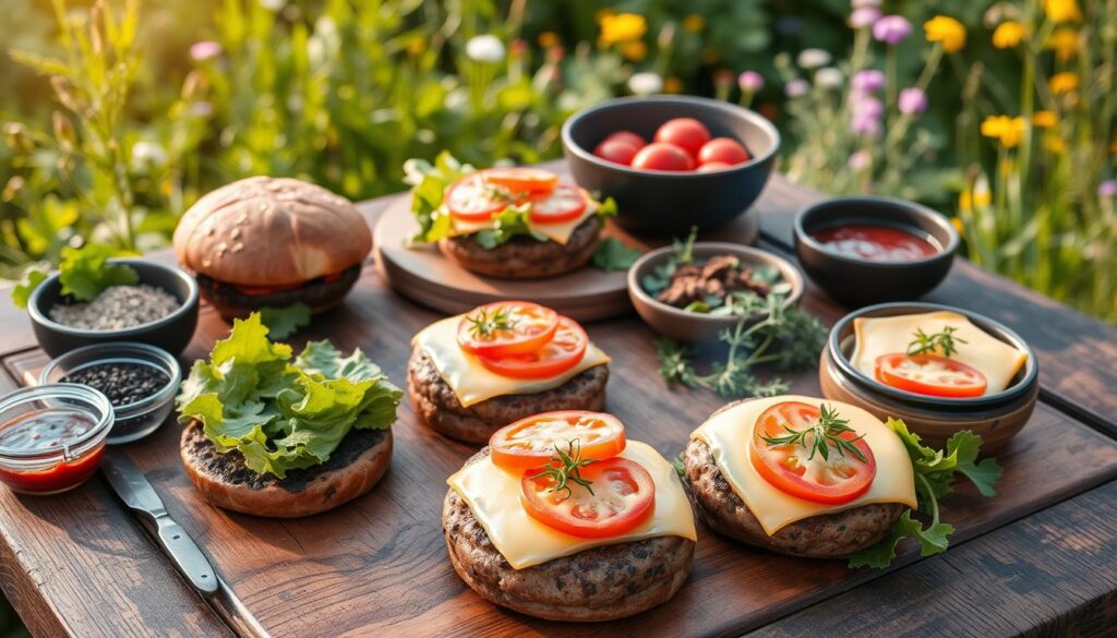 homemade deer burgers