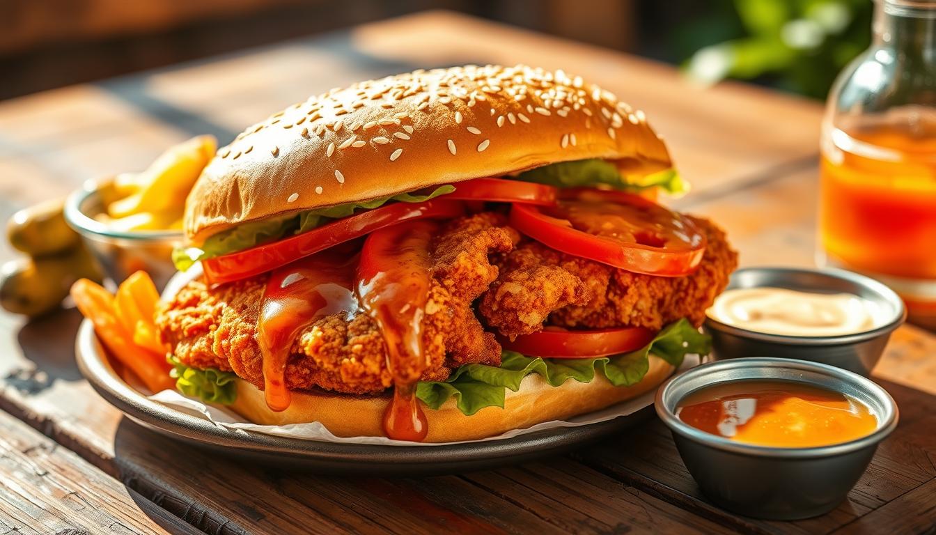 hot honey chicken sandwich