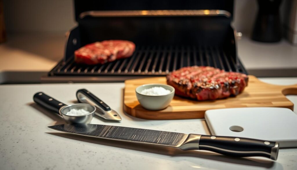 preparation for grilling delmonico steak